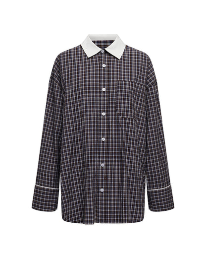 ASTRA LS SHIRT WHITE PLAID