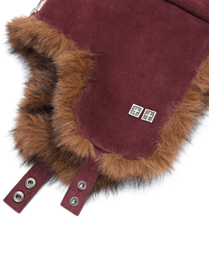 TRAPPER HAT MERLOT FLOCK