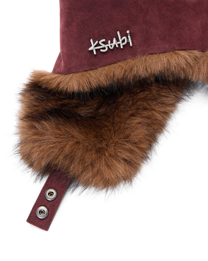 TRAPPER HAT MERLOT FLOCK