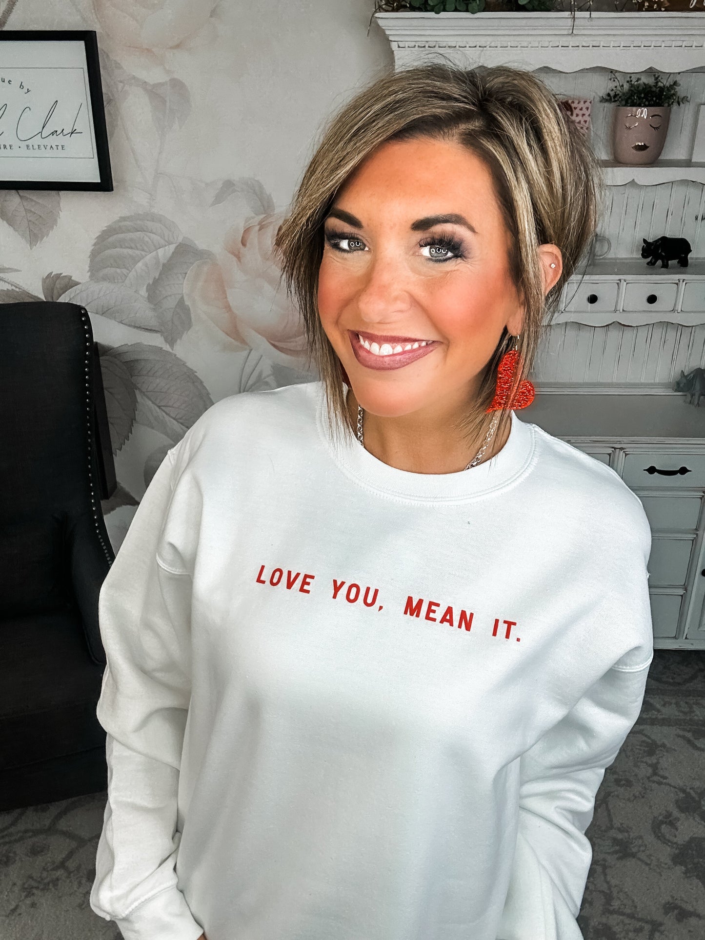 Love You, Mean It Pullover Sweatshirt