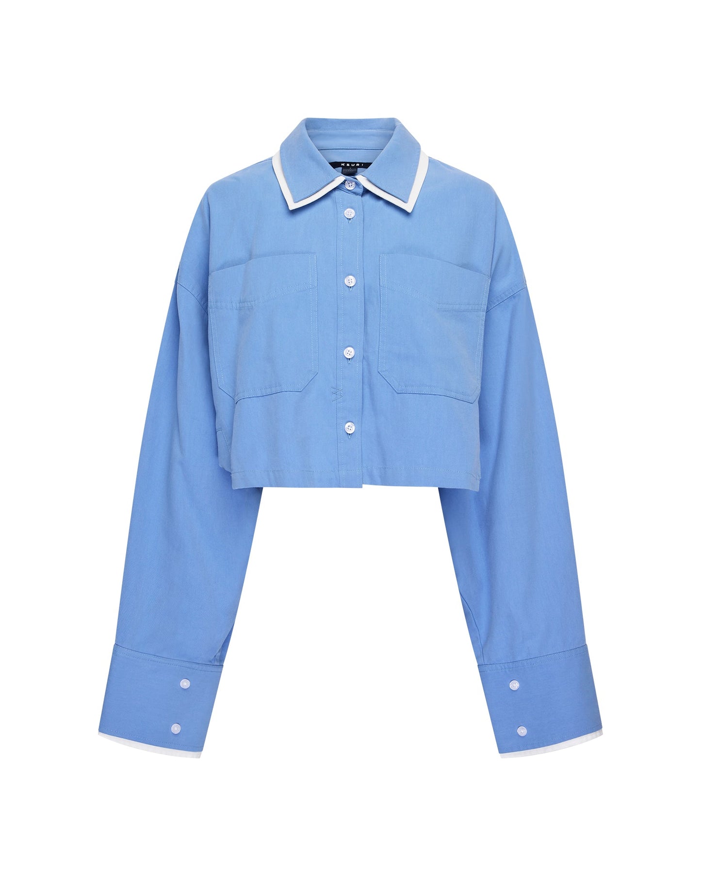 BALTER LS SHIRT BRIGHT BLUE/WHITE