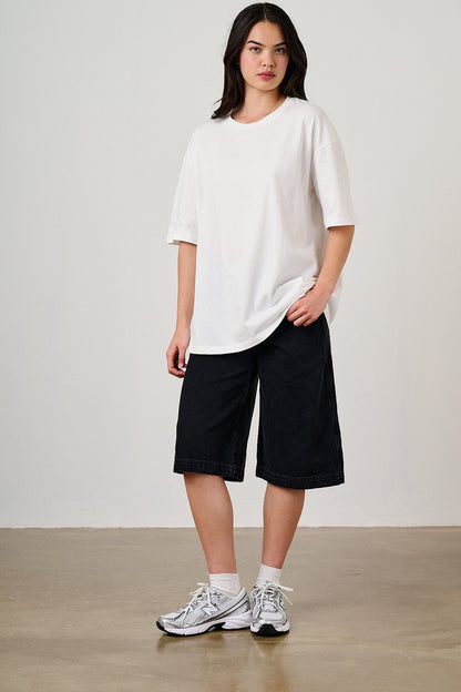 Benny - Oversized Cotton T-Shirt in Ecru