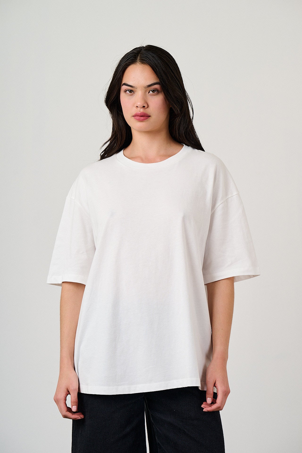 Benny - Oversized Cotton T-Shirt in Ecru