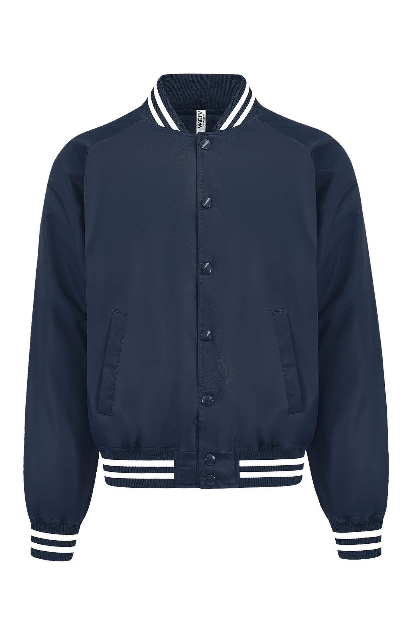 Men's Essential Solid Snap Button Varsity Jacket