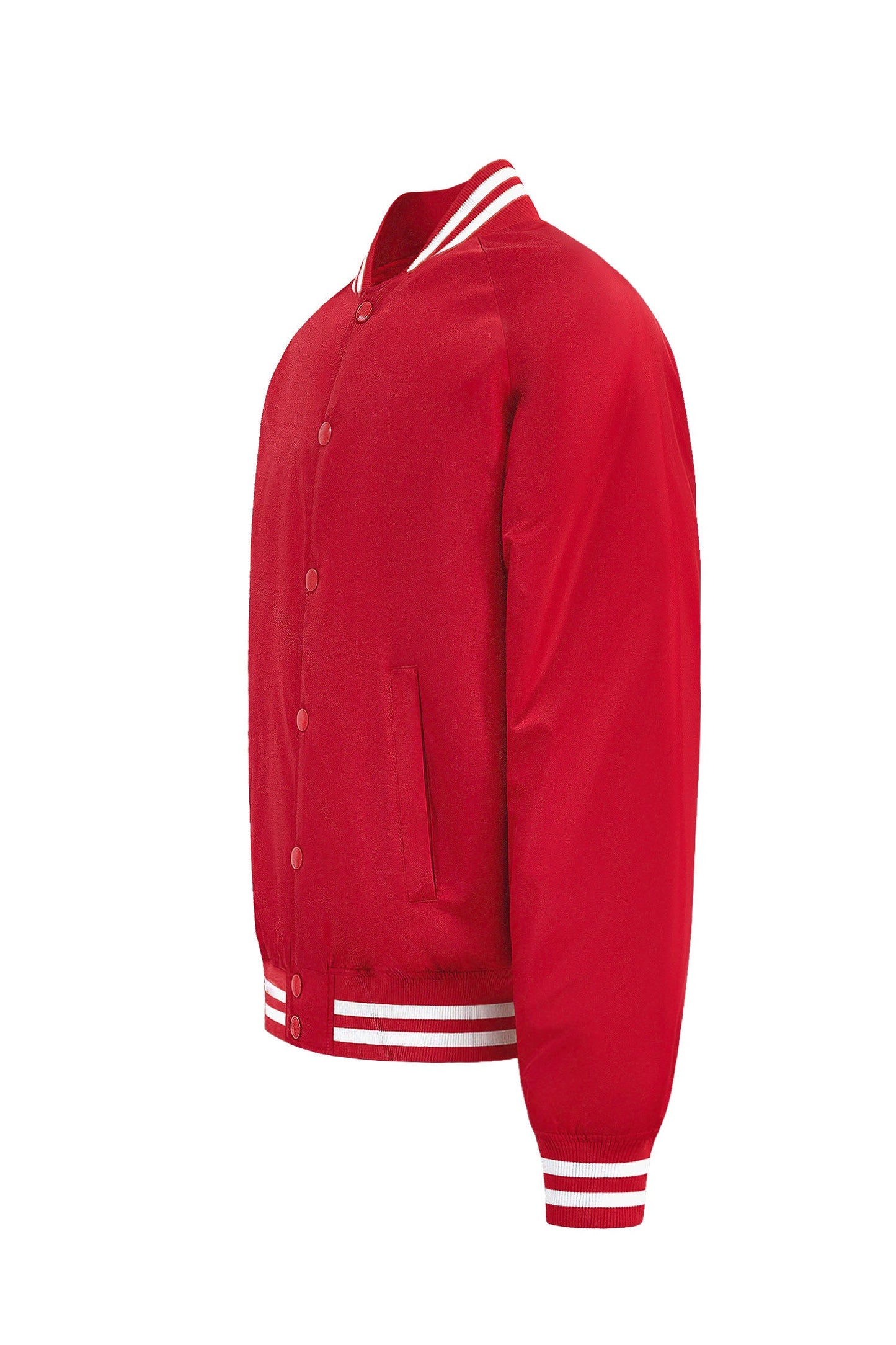 Men's Essential Solid Snap Button Varsity Jacket