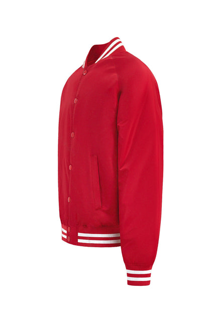 Men's Essential Solid Snap Button Varsity Jacket