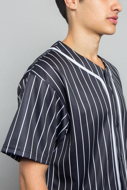 Pin Striped Baseball Jersey