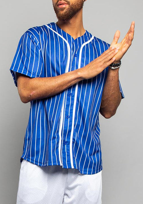 Pin Striped Baseball Jersey