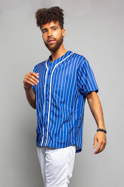 Pin Striped Baseball Jersey