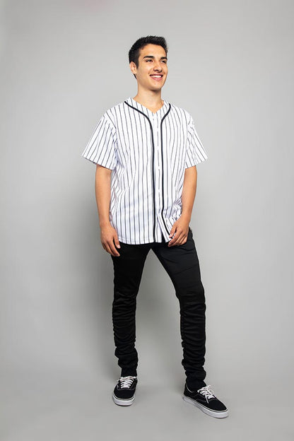 Pin Striped Baseball Jersey