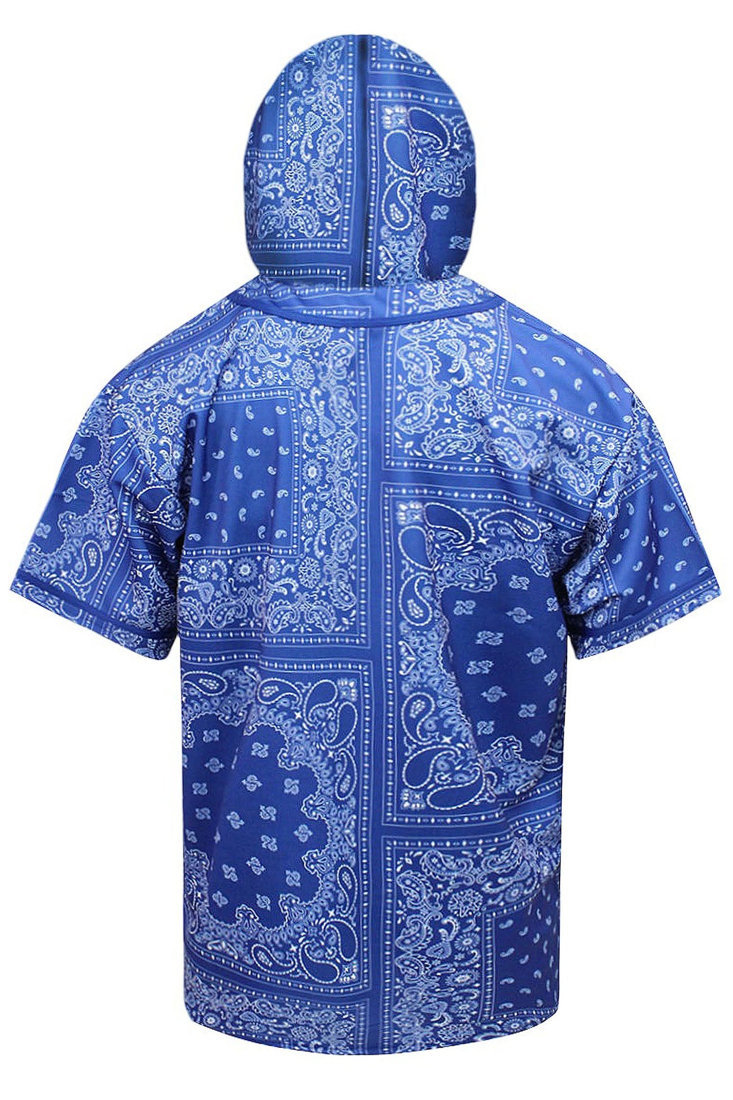 Men's Essential Hooded Bandana Baseball Short Sleeve Jersey