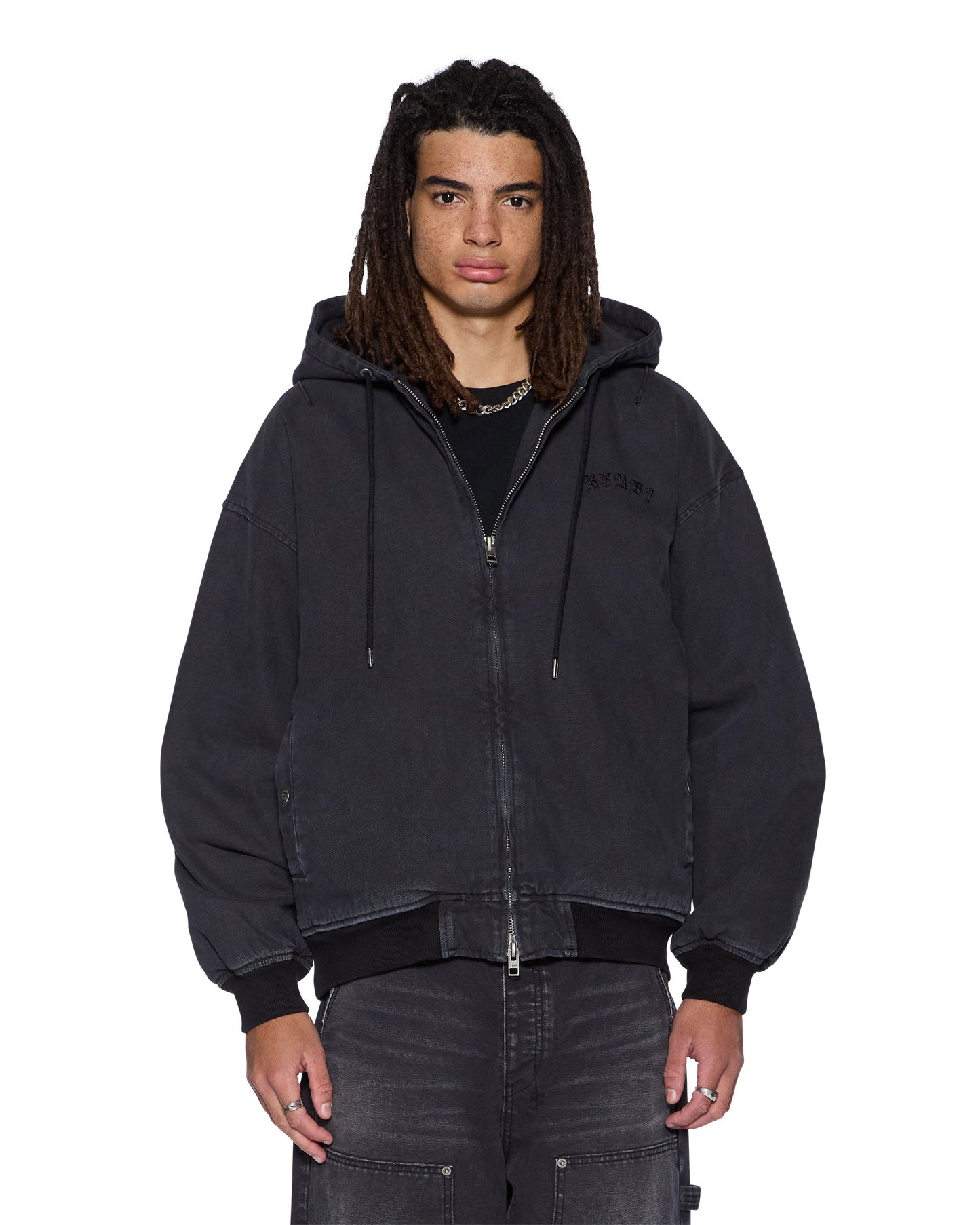 BOMBER JACKET STUD BLACK