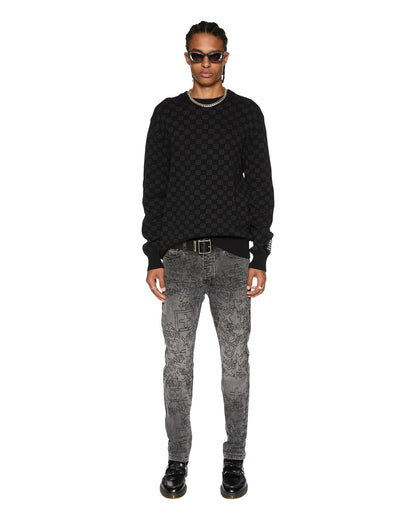 CHITCH STENCIL STITCH WORN GREY