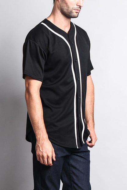 Baseball Button Down Short Sleeve Jersey