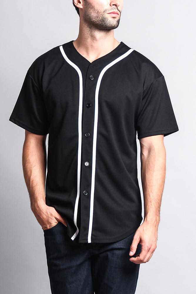 Baseball Button Down Short Sleeve Jersey