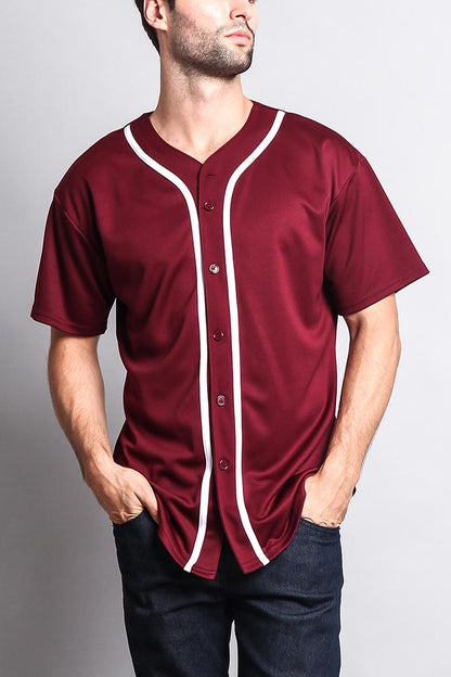 Baseball Button Down Short Sleeve Jersey