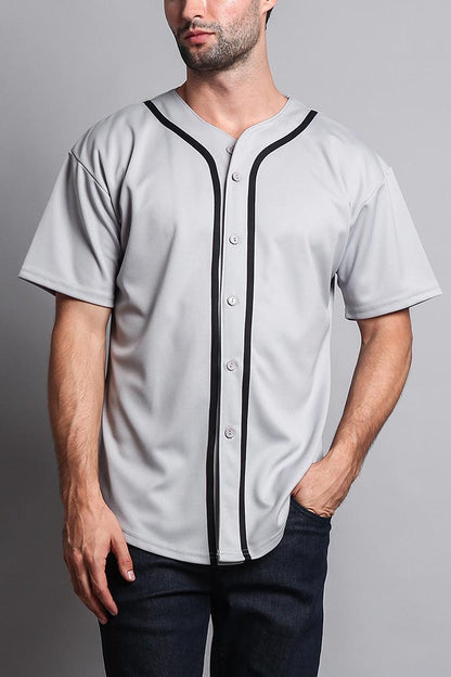 Baseball Button Down Short Sleeve Jersey