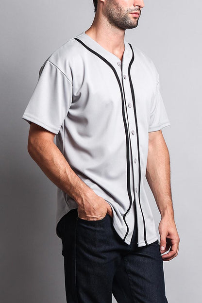 Baseball Button Down Short Sleeve Jersey