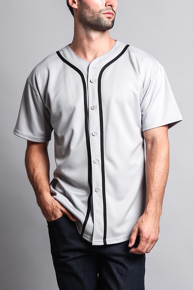 Baseball Button Down Short Sleeve Jersey
