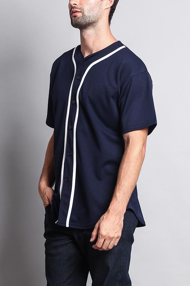 Baseball Button Down Short Sleeve Jersey