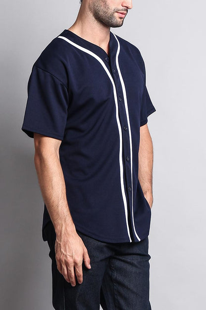 Baseball Button Down Short Sleeve Jersey