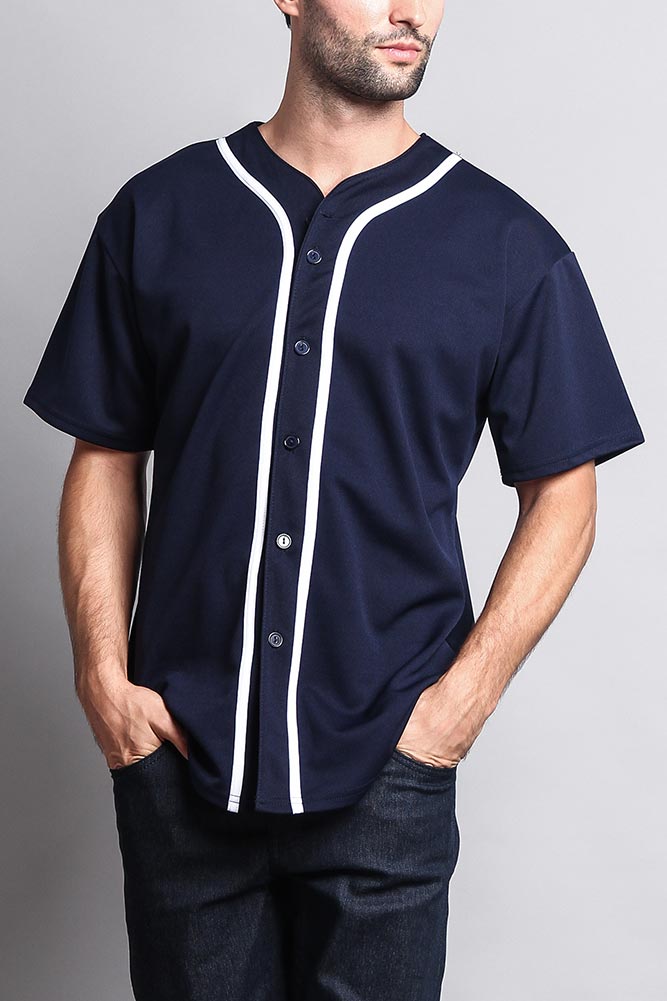 Baseball Button Down Short Sleeve Jersey