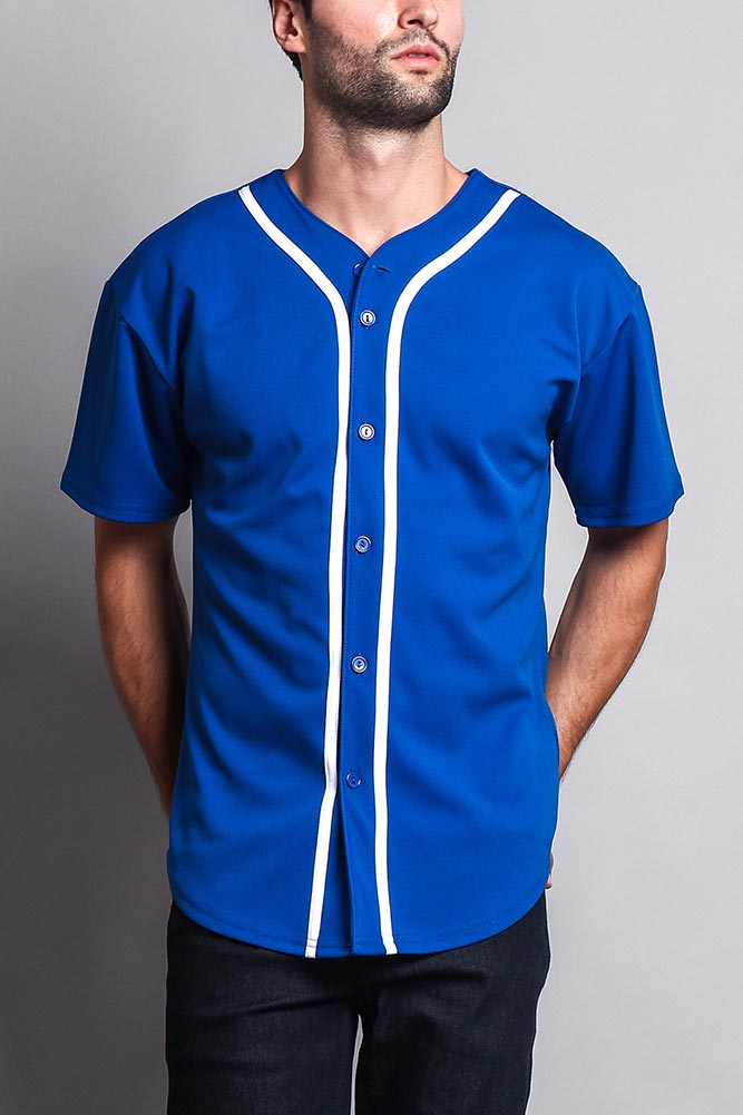 Baseball Button Down Short Sleeve Jersey