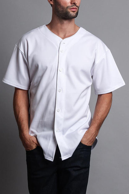 Baseball Button Down Short Sleeve Jersey