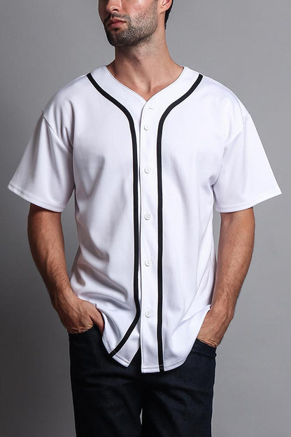 Baseball Button Down Short Sleeve Jersey
