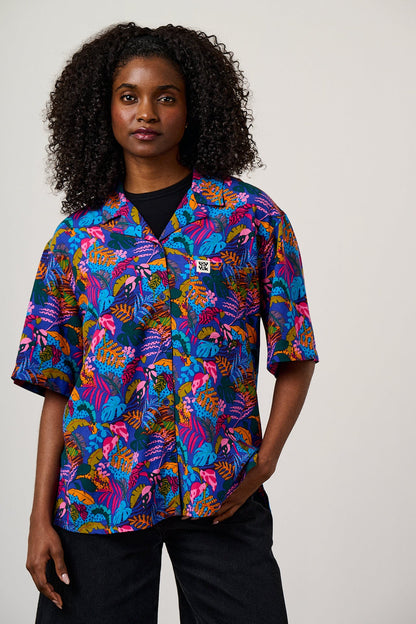 Cam - Viscose Shirt in Wild Expression Print