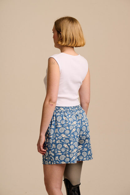 Charlie - Cotton Shorts in Blue Shells