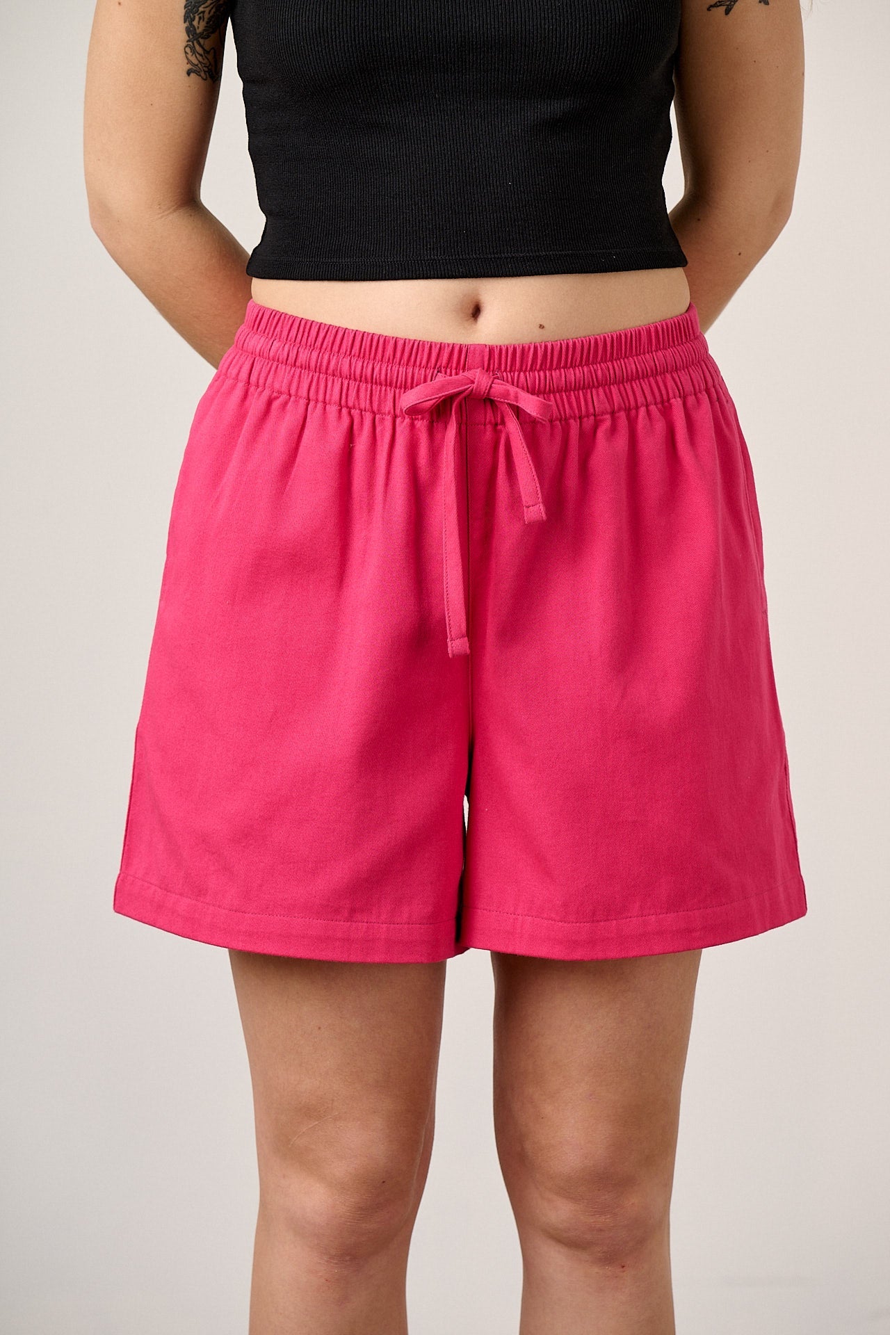 Charlie  - Cotton Shorts in Fuchsia Rose