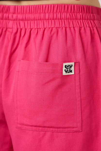 Charlie  - Cotton Shorts in Fuchsia Rose