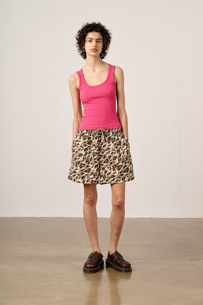 Charlie - Cotton Shorts in Leo Swirl