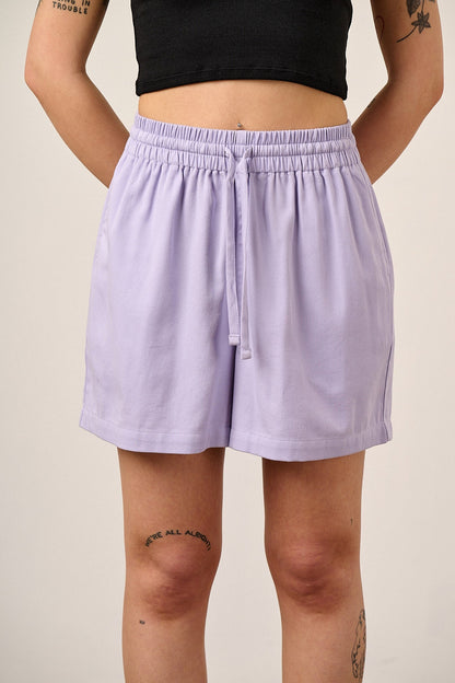 Charlie - Cotton Shorts in Lilac