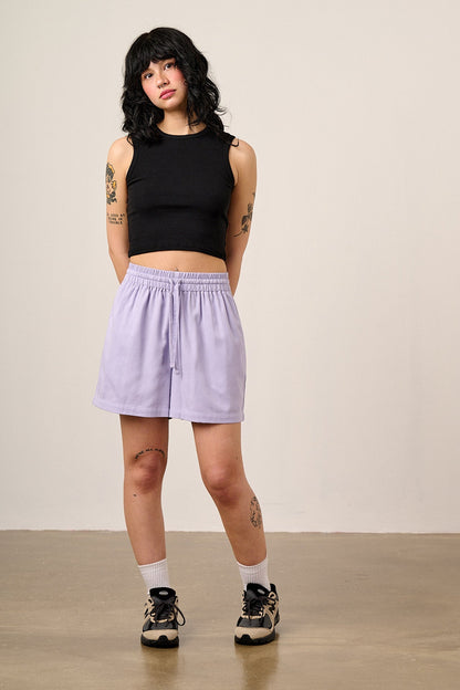 Charlie - Cotton Shorts in Lilac