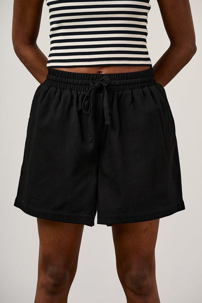 Charlie - Cotton Shorts in Black