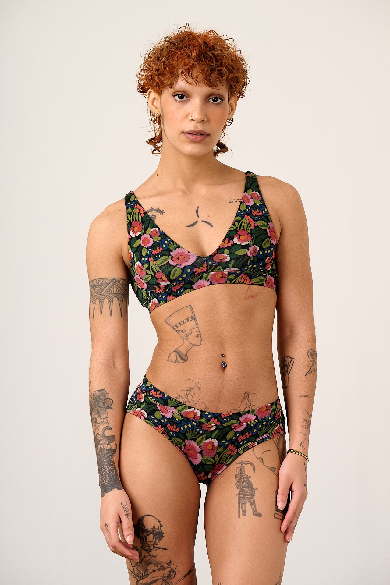 Collette - Viscose Briefs in Black Marie Print