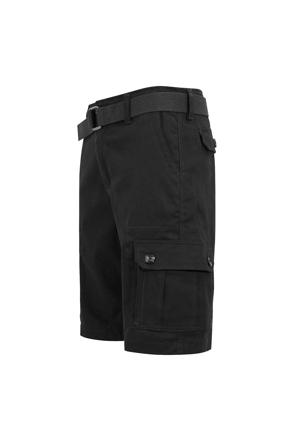 Men's Essential Solid Belted Cargo Shorts