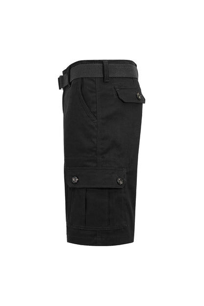 Men's Essential Solid Belted Cargo Shorts