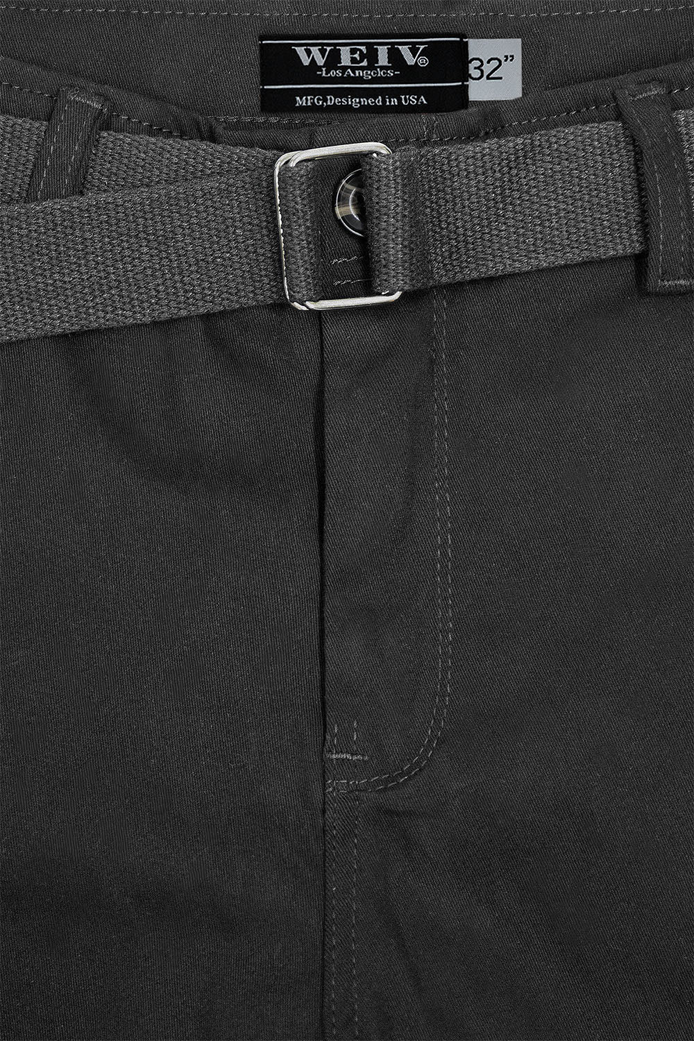 Men's Essential Solid Belted Cargo Shorts