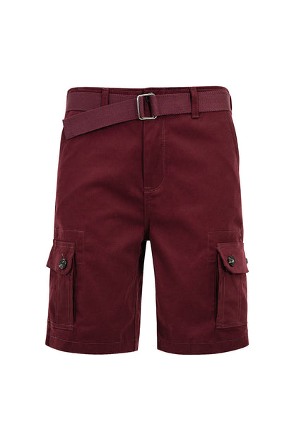 Men's Essential Solid Belted Cargo Shorts