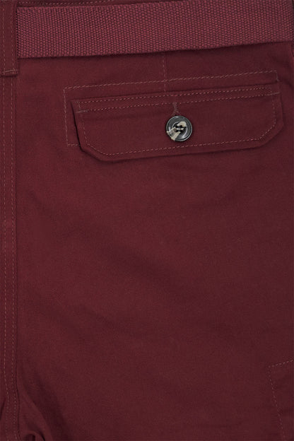 Men's Essential Solid Belted Cargo Shorts