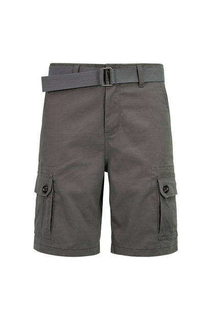 Men's Essential Solid Belted Cargo Shorts