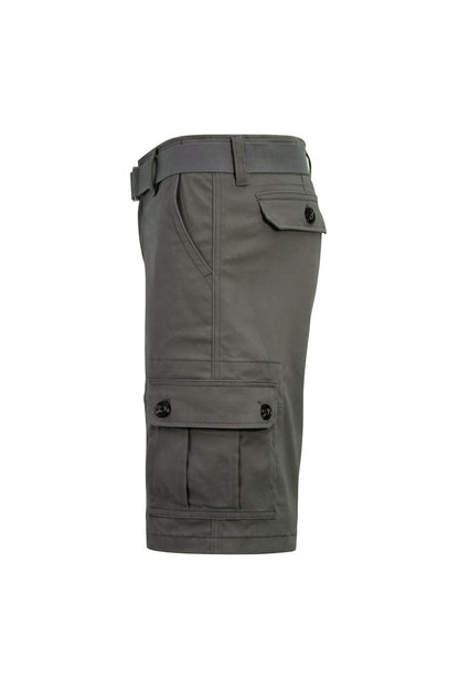 Men's Essential Solid Belted Cargo Shorts