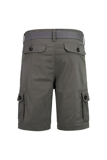 Men's Essential Solid Belted Cargo Shorts