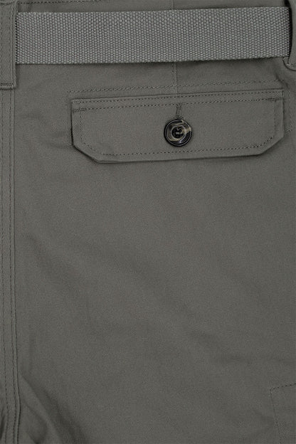 Men's Essential Solid Belted Cargo Shorts
