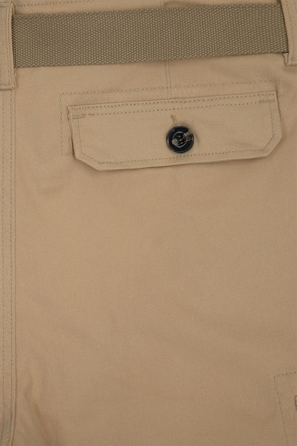 Men's Essential Solid Belted Cargo Shorts