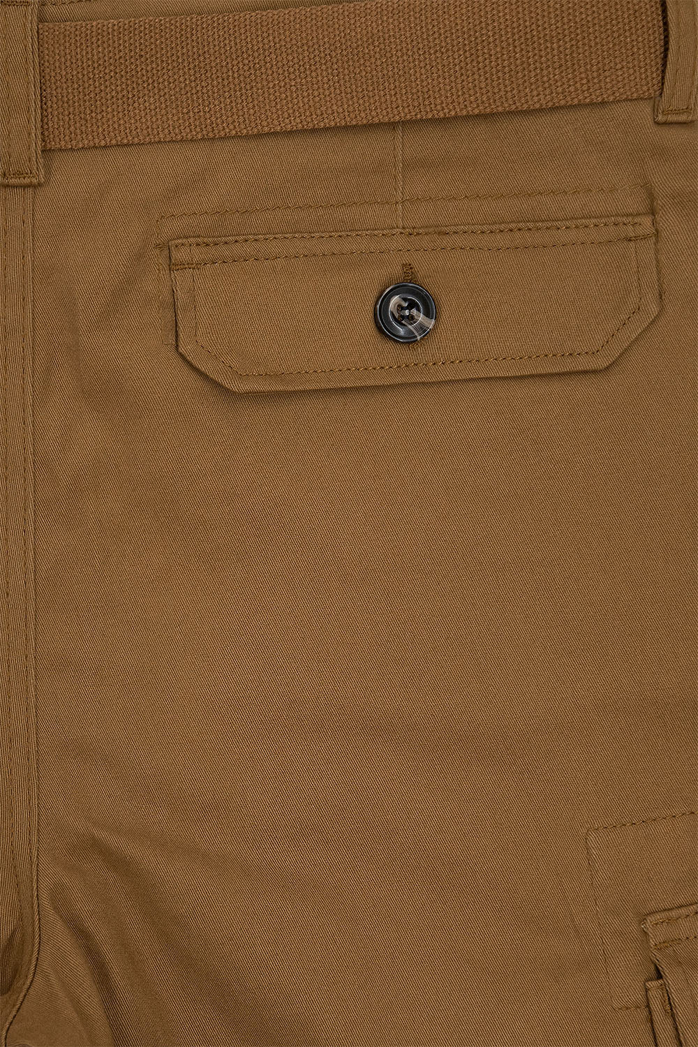 Men's Essential Solid Belted Cargo Shorts