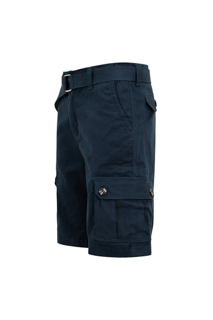 Men's Essential Solid Belted Cargo Shorts